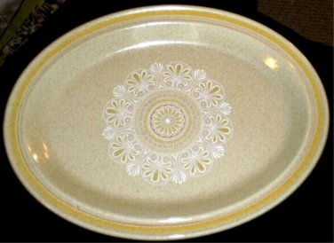 Royal Doulton Sunny Day Oval Serving Platter 13" Yellow Band
