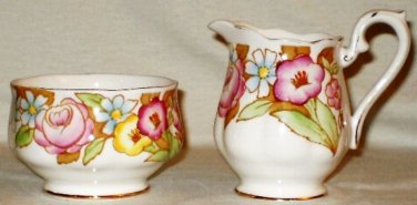 VINTAGE Royal Albert Bouquet Cream Sugar Bowl England