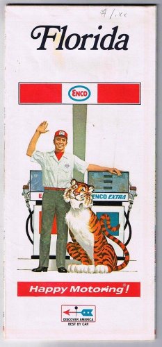 Florida Enco Road Map 1969