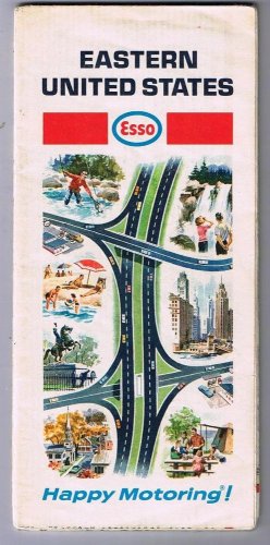 Esso Eastern United States Road Map 1968 Humble Oil