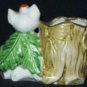 Kitten Purse Tree Planter Hand Decorated