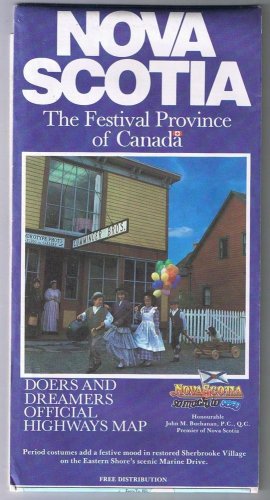 Nova Scotia Official Road Map 1988 Festival Province Doers & Dreamers
