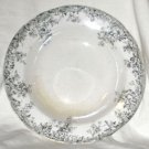 Antique ROYAL DOULTON Soup Bowl Rimmed Older Adrian Black Floral Scalloped