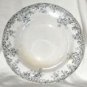 Antique ROYAL DOULTON Soup Bowl Rimmed Older Adrian Black Floral Scalloped