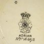 Antique ROYAL DOULTON Soup Bowl Rimmed Older Adrian Black Floral Scalloped