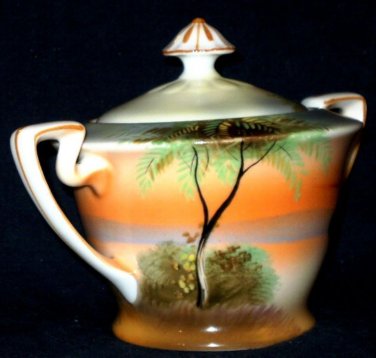 VINTAGE Noritake Handpainted Sugar Bowl Red Mark