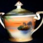 VINTAGE Noritake Handpainted Sugar Bowl Red Mark
