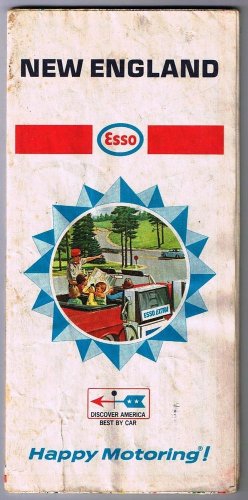 Esso New England Road Map 1968 Humble Oil