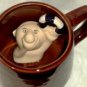 Foaming Coffee Mug Drowning Man with Lifebuoy Inside Mug Hilarious