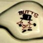 Two Decora California Ash Trays Butts Cartoon Man Top Hat 2712 Hand Painted