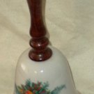 Avon Christmas 1985 Porcelain Collector Bell West Germany Wooden Handle
