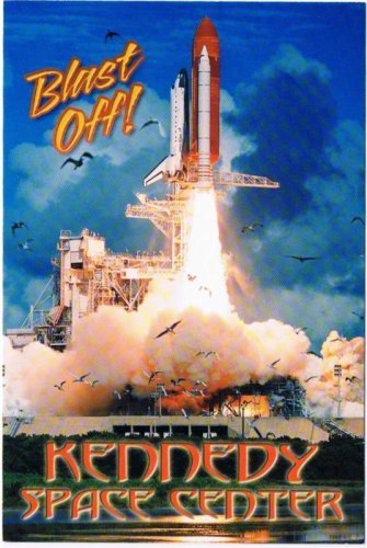 Cape Canaveral Florida Postcard Blast Off Kennedy Space Center Endeavor Pad 39B