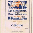 La Zingana The Gipsy Sheet Music Mazurka Hongroise C Bohn