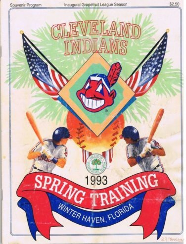 Cleveland Indians Spring Training Souvenir Program 1993 Winter Haven Florida