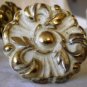 6 Brass Cabinet Door Drawer Handles Knobs Embossed Painted