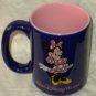 Disney Collectable Mug Minnie Mouse Cobalt Blue Pink Inside
