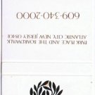 Atlantic City New Jersey Matchbook Cover Bally's Park Place Casino Hotel