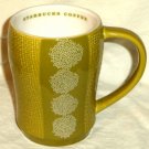 Starbucks Coffee Mug Burlap Design Celery Green 2007 12 oz