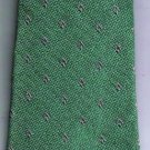 Armani Neck Tie Green Silver Made in Italy Silk Blend