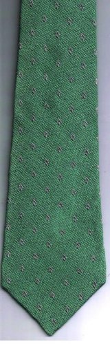 Armani Neck Tie Green Silver Made in Italy Silk Blend