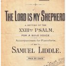 The Lord Is My Shepherd 23rd Psalm Sheet Music Samuel Liddle