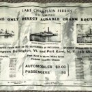 VINTAGE Lake Champlain Ferries 1926 Schedule Burlington VT Kent NY Ausable Chasm