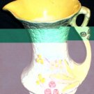 VINTAGE James Kent Bramble Ware Majolica Floral Pitcher Jug 7"