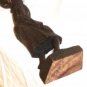 Haiti Hard Wood Hand Carved Sculpture Woman with Pot on Head Folk Art