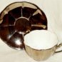Royal Albert Crown China Silver Tea Cup & Saucer Mirrored Lustre England 1939