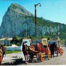 Gibralter Postcard La Linea Cadez Penon de Gibralter View Horse Carriage