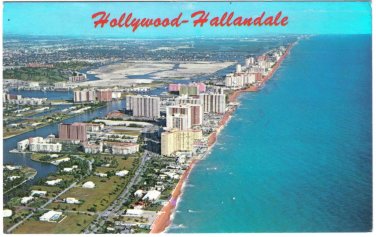 Florida Postcard Hollywood Hallandale Beach