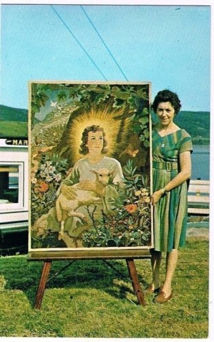 Nova Scotia Artist in Wool Postcard Tapestry Youthful Jesus Elizabeth LeFort