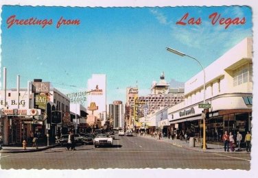 Nevada Postcard Freemont St Las Vegas Boulevard