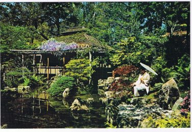California Postcard San Francisco Japanese Tea Garden & Tea House From Entrance