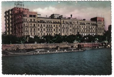 Egypt Postcard Cairo Semiramis Hotel Nile River