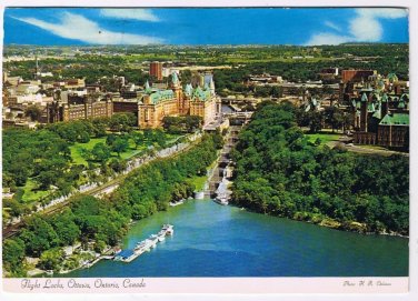 Ontario Postcard Ottawa Flight Locks Rideau Canal St Lawrence Seaway