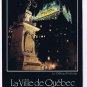 Quebec Laminated Postcard RPPC La Ville de Quebec City Chateau Frontenac