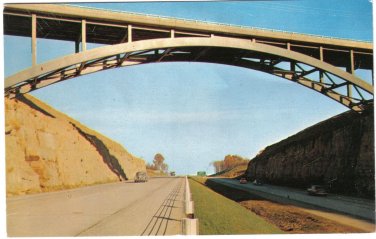 Ohio Postcard Ohio Turnpike Deep Cut Canyon