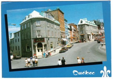 Quebec Postcard Quebec City Crossroad Couillard Garneau Fabrique Saint Jean