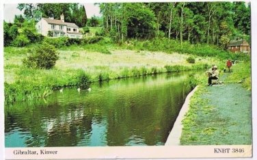 England Postcard Gibralter Kinver River Fishing
