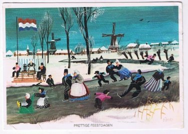Holland Netherlands Postcard Christmas Ontwerp Wim Bijoer