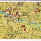 Germany Postcard Hamburg Pictoral Map Gachet & Co