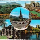 United Kingdom UK Postcard Edinburgh Melrose Abbey Dryburgh Neldpath Castle