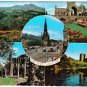 United Kingdom UK Postcard Edinburgh Melrose Abbey Dryburgh Neldpath Castle
