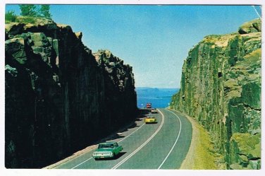 Ontario Postcard Lake Superior Kama Rock Cut Trans Canada Highway