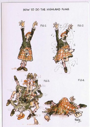 Comic Scotland Postcard How To Do The Highland Fling