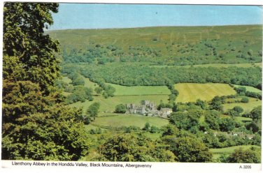 United Kingdom UK Postcard Wales Llanthony Abbey Black Mountains Abergavenny