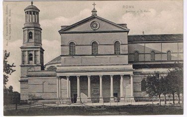 Italy Postcard Rome Basilica di St Paolo St Paul's Cathedral
