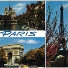 France Postcard Paris Eiffel Tower Arc d'Triomphe Notre Dame