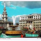 England UK  Postcard London Trafalgar Square Fountains